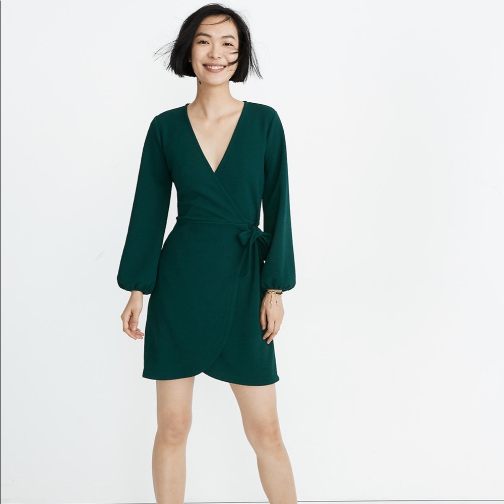 Texture & Thread Long-Sleeve Side-Tie Dress